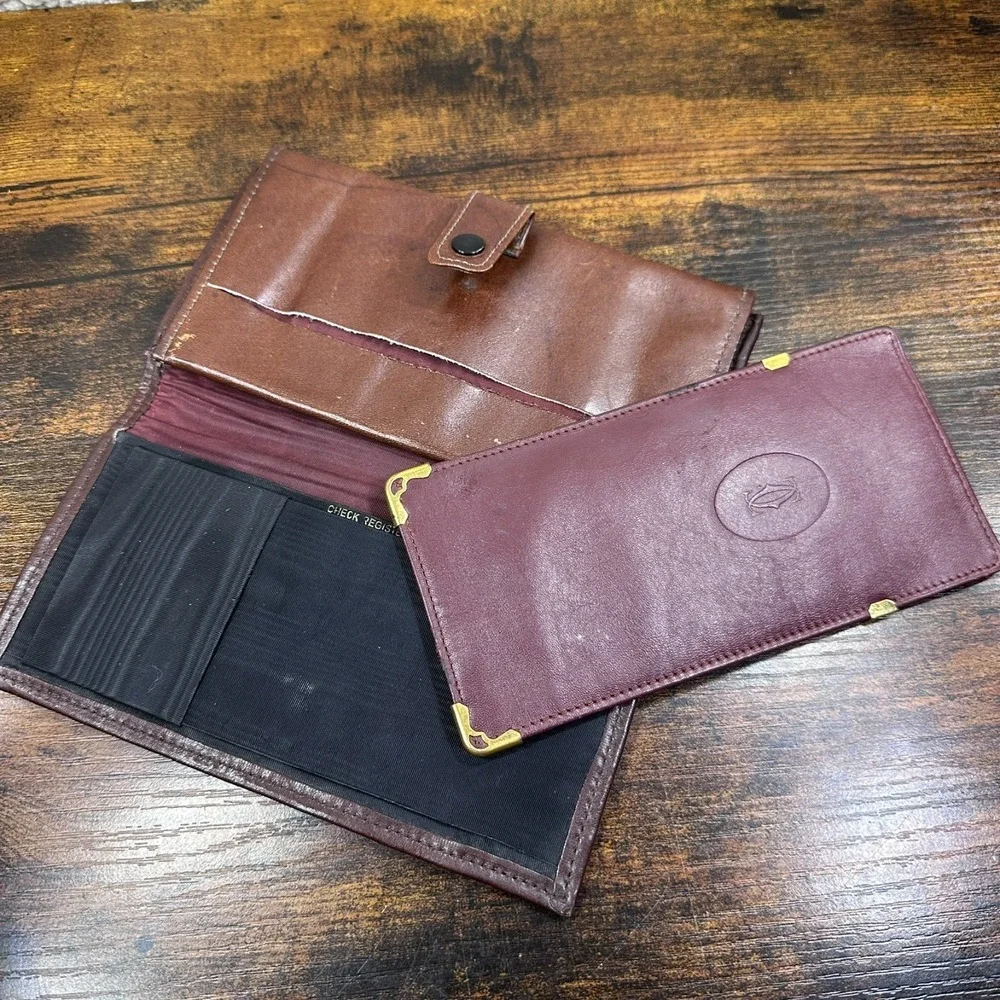 Vintage Godfred & Associates Full Grain Cowhide Seal Wallet Cartier Insert. Rare